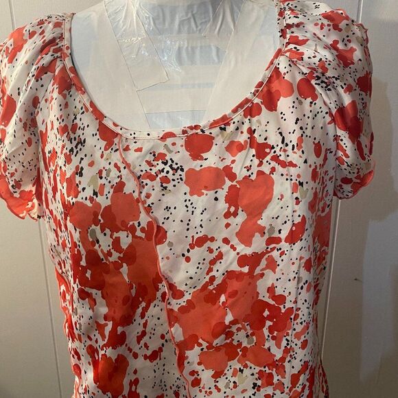Signature by Larry Levine Multi-Layer Short Sleeve Scoop Neck Womens Top Size XL - Picture 3 of 10